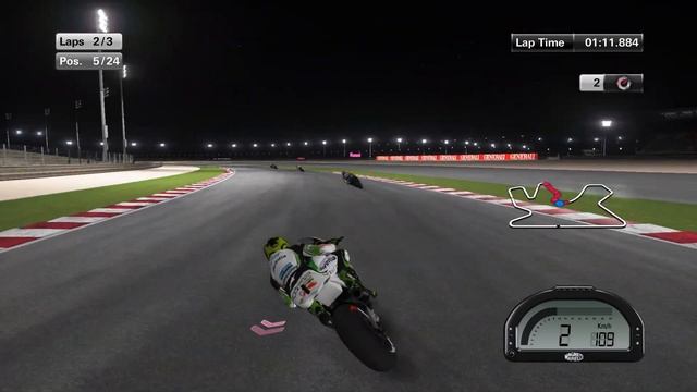 Прохождение игры MotoGP14 | №1Grand Prix of Qatar - Avintia | Dualshock 4 смотреть онлайн