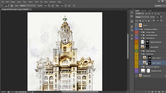 Construction - Architectural Art Photoshop Action - Tutorial смотреть онлайн