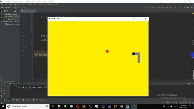 Under_Developed Snake Game using python смотреть онлайн