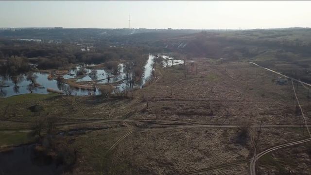 DJI Mavic Pro: апрель 2018, река Оскол в разливе. смотреть онлайн