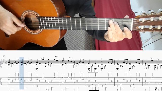 Symphony Nº40. Fingerstyle guitar. Mozart,(Free pdf, Guitar tabs, Sheet music) смотреть онлайн