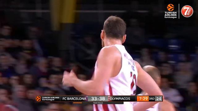 7DAYS Magic Moment, Nikola Milutinov, Slam Dunk, Olympiacos Piraeus смотреть онлайн