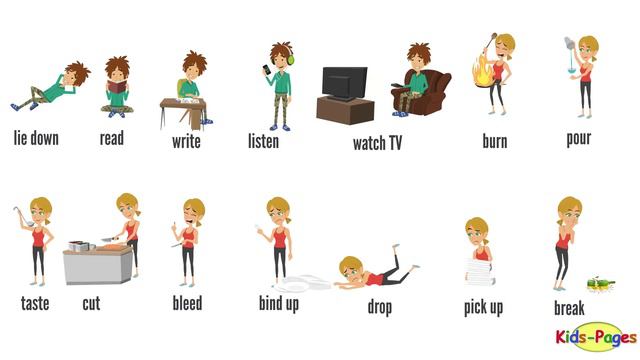 Action Verbs Vocabulary смотреть онлайн