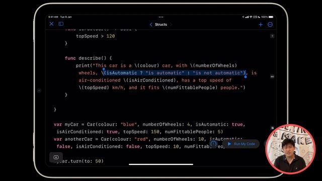 Build apps on iPad 4.4 – Structs part 2 (Unit 4: Arrays, Structs, and Closures, Chapter 5) смотреть онлайн
