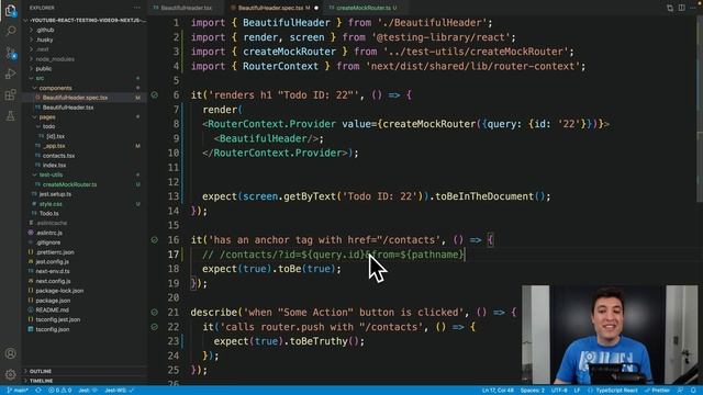 Unit Testing Next.js Router - useRouter - React.js Testing Tutorial #9 смотреть онлайн
