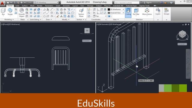 AutoCAD 3D Chair Part-2 in Hindi || Urdu смотреть онлайн