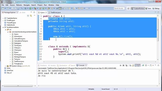 JAVA (Intermédiaire) - 38 - Création d'une instance d'une classe interne (1/2) смотреть онлайн