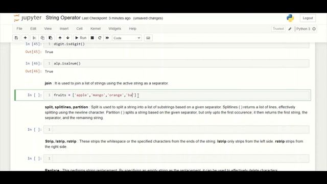 String Operators in Python смотреть онлайн