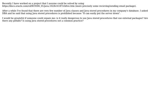 Databases: Pitfalls when using Java stored procedure смотреть онлайн