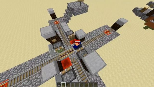 Four-Way Interchange / Universal Rail Junction - Minecraft JAVA EDITION 1.11 смотреть онлайн