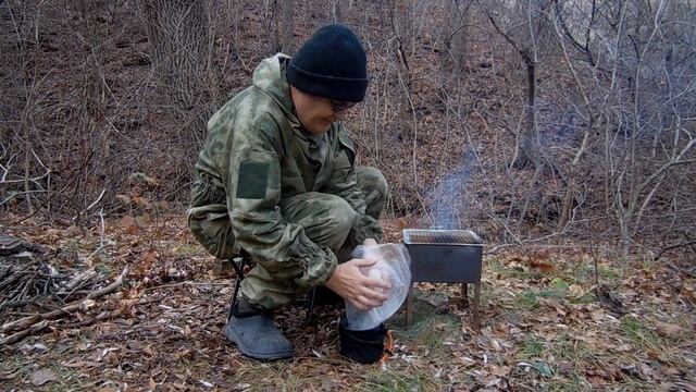 Большой бушкрафт в лесу: печем лепешки смотреть онлайн