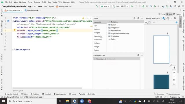 Kotlin Change the Background Part 1 Choosing a Template Layout смотреть онлайн