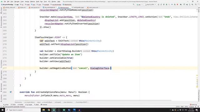 RecyclerView Swipe to Update Item in Android Studio - Part 5 смотреть онлайн