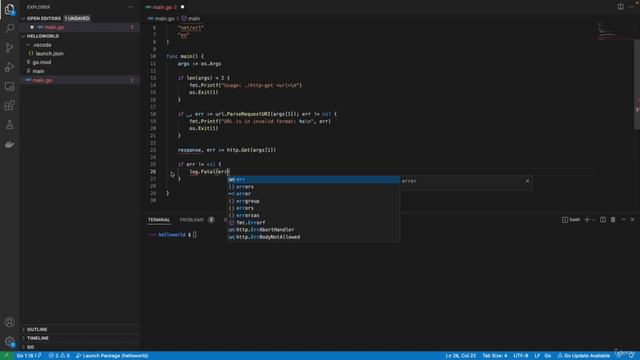 5. Golang: HTTP Get from an API смотреть онлайн