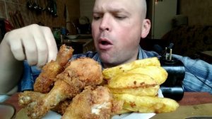 МУКБАНГ 20 тысяч подписоты/ОБЖОР куриные ножки как в KFC