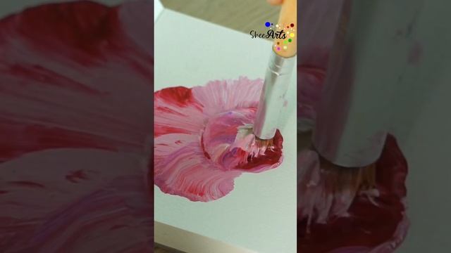 Acrylic One Stroke Flower Painting #shorts #art #viral смотреть онлайн