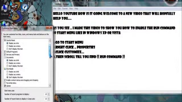 How to enable Run Command In Windows 7 смотреть онлайн