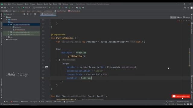 How to Implement Compose Partial Border in Jetpack Compose | Android | Kotlin | Make it Easy смотреть онлайн
