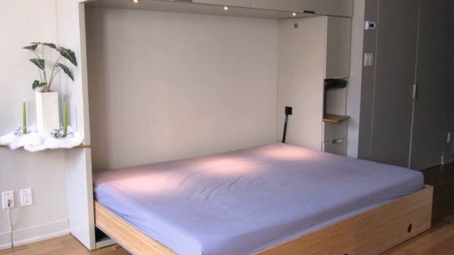 Декор-кровать встроенная в шкаф. смотреть онлайн