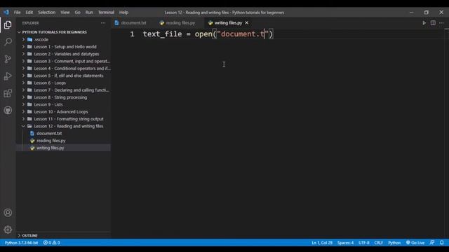 Python tutorial 12: Reading and Writing to Text Files смотреть онлайн