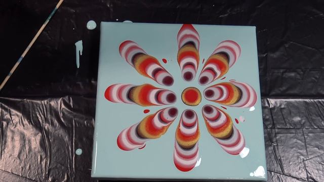 (245) How to paint a flower with a paper napkin - Reverse flower dip - Abstract flower painting смотреть онлайн