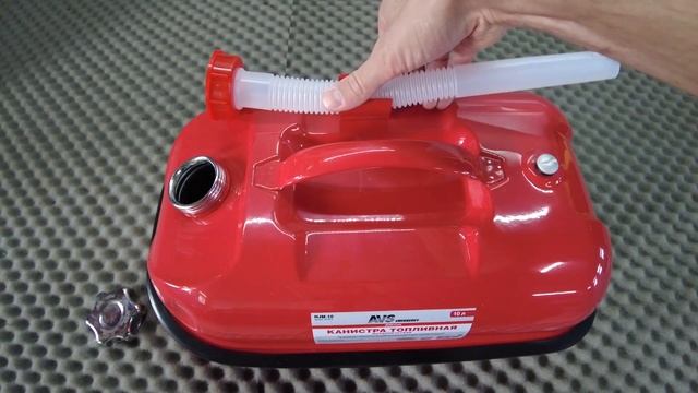 Канистра топливная металлическая горизонтальная 10 л красная AVS HJM 10 смотреть онлайн