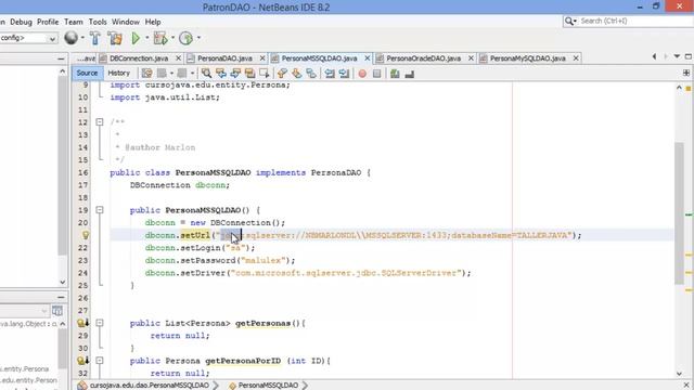 [Tutorial Básico de Java] Implementando el patrón DAO con SQL Server смотреть онлайн