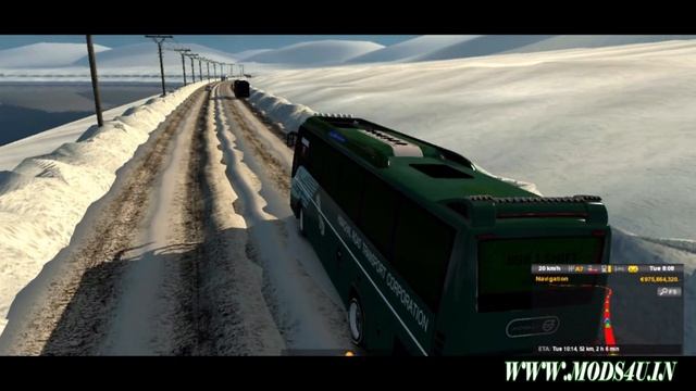 HRTC HIMSUTA on snowy road ft Puno peru || ETS 2 1.31 смотреть онлайн