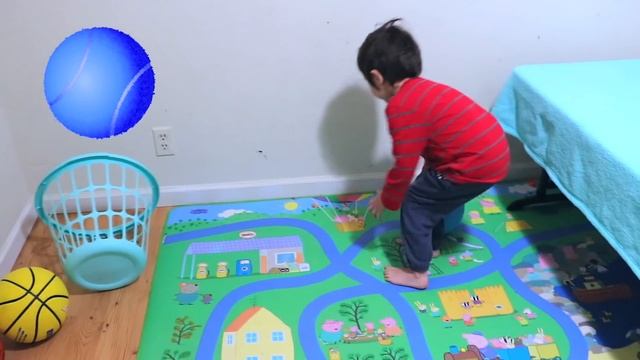 Learn Colors and Different Sport Ball Names with Colored Basketball for Toddlers and Children смотреть онлайн
