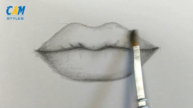 How to draw Lips with pencil sketch step by step смотреть онлайн