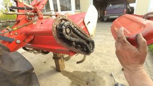 ТО минитрактора и проверка состояния цепи фрезы