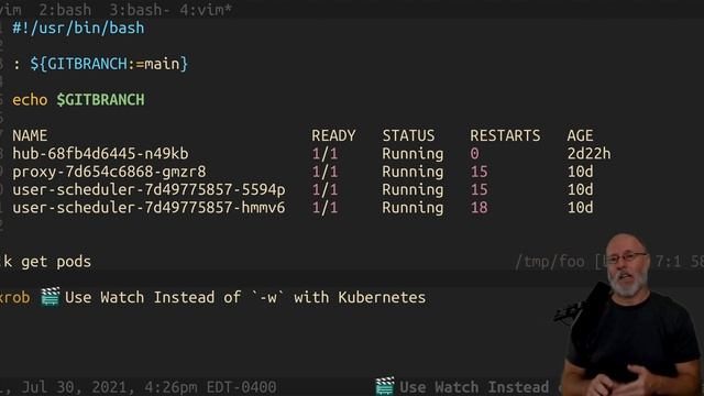 Use watch Instead of -w with Kubernetes смотреть онлайн