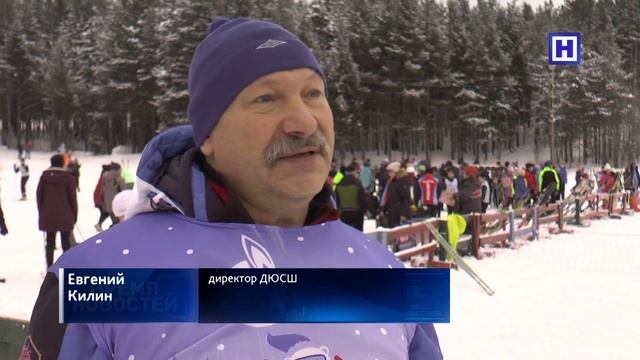 И снова на лыжне. Первый этап IX детско - юношеских соревнований. смотреть онлайн
