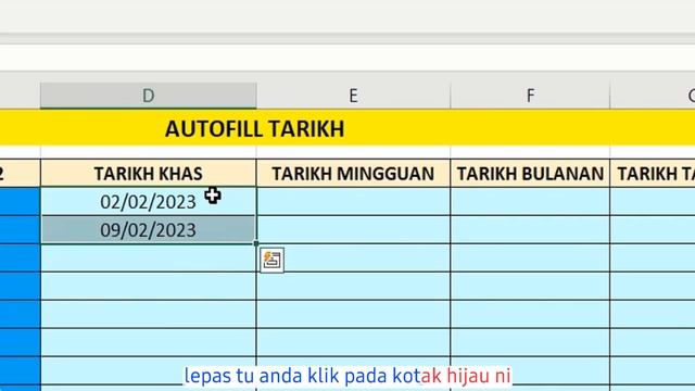 Tutorial Excel - Cara Buat Autofill Tarikh Hari, Minggu, Bulan Dan Tahun