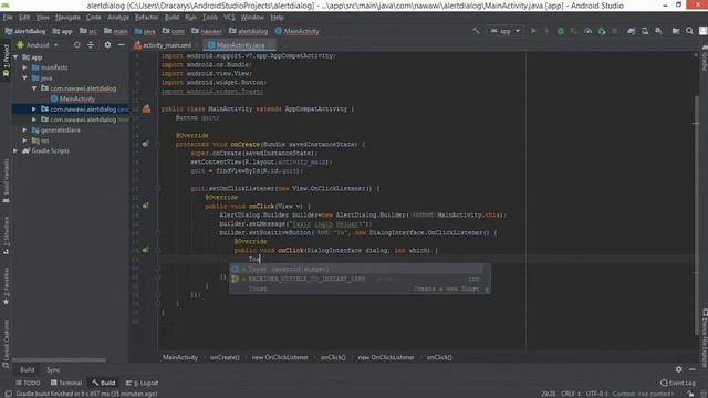Alert Dialog - Android Studio #14 смотреть онлайн