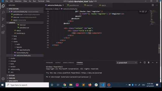 #2. Laravel passing data to Vue component Part-1 смотреть онлайн