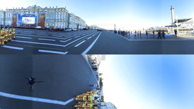 Парад пожарных Петербурга на Дворцовой. смотреть онлайн