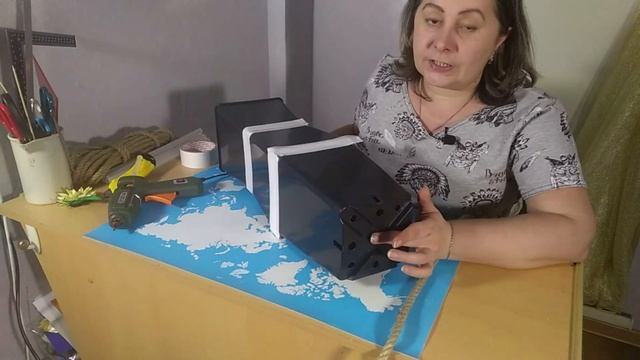 Декор из джута. Большая напольная ваза смотреть онлайн