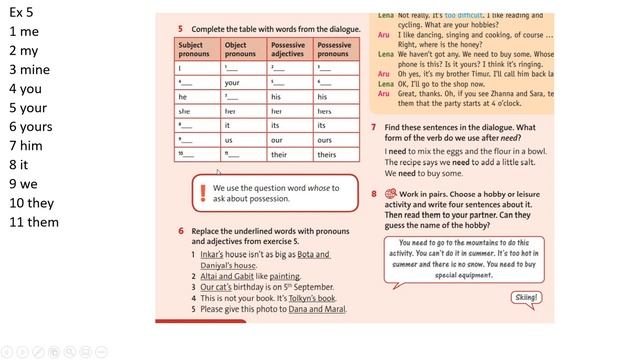 Ағылшын тілі 7 сынып English Plus Student`s book 86, 87 бет жауаптарымен смотреть онлайн