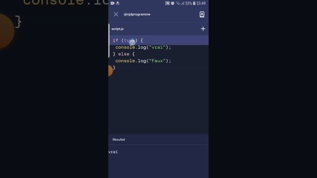 Codage des instructions else | Conditions en javascript смотреть онлайн