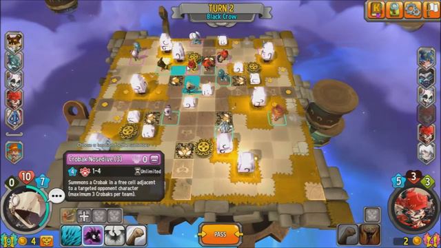 Black Crow vs. Arthur Bine + Kriss Krass, Krosmaster Arena 3D Gameplay смотреть онлайн