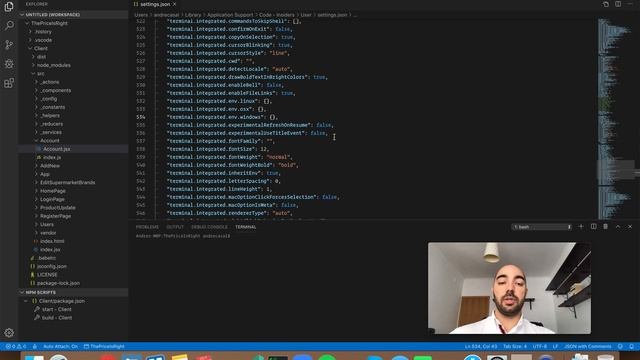 VS Code Setting: terminal.integrated.env.windows смотреть онлайн