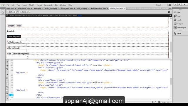 Bootstrap Tutorial pada website PHP || 04. Template form смотреть онлайн