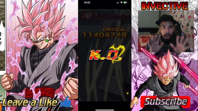 55% Goku Black Rose DESTROYS Omega Shenron DBZ: Dokkan Battle (Global)