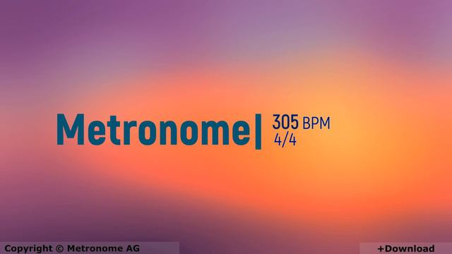 305 BPM Metronome 4/4 смотреть онлайн
