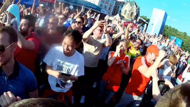 Пятый гол РОССИЯ:САУДОВСКАЯ АРАВИЯ - ФАН ЗОНА СПБ ФИФА 2018 смотреть онлайн