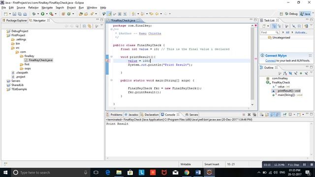 How to Use Final Keyword in Java and what is the Use | Variables ,Methods and class смотреть онлайн