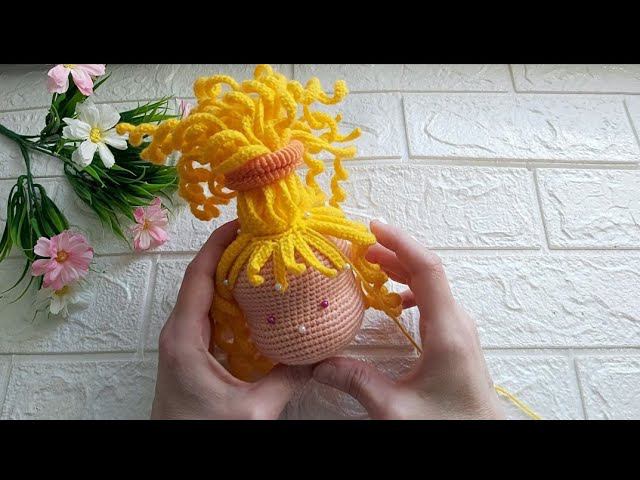 Волосы для куклы из пряжи смотреть онлайн