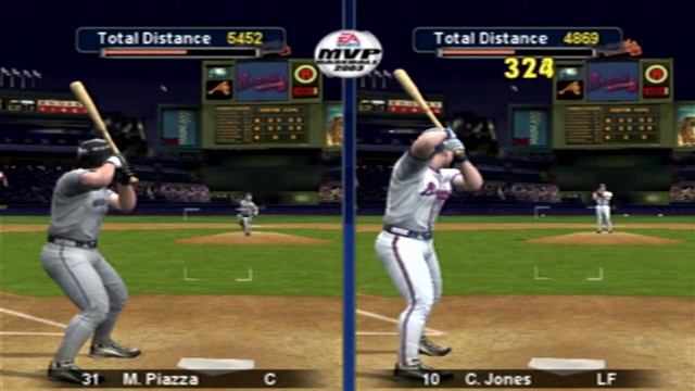MVP Baseball 2003 Home Run Showdown Mike Piazza Chipper Jones Gameplay смотреть онлайн