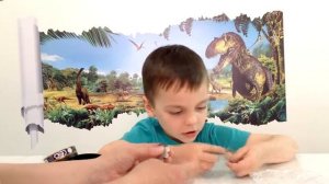 3D пазл, яйцо с динозавром, собираем динозавра